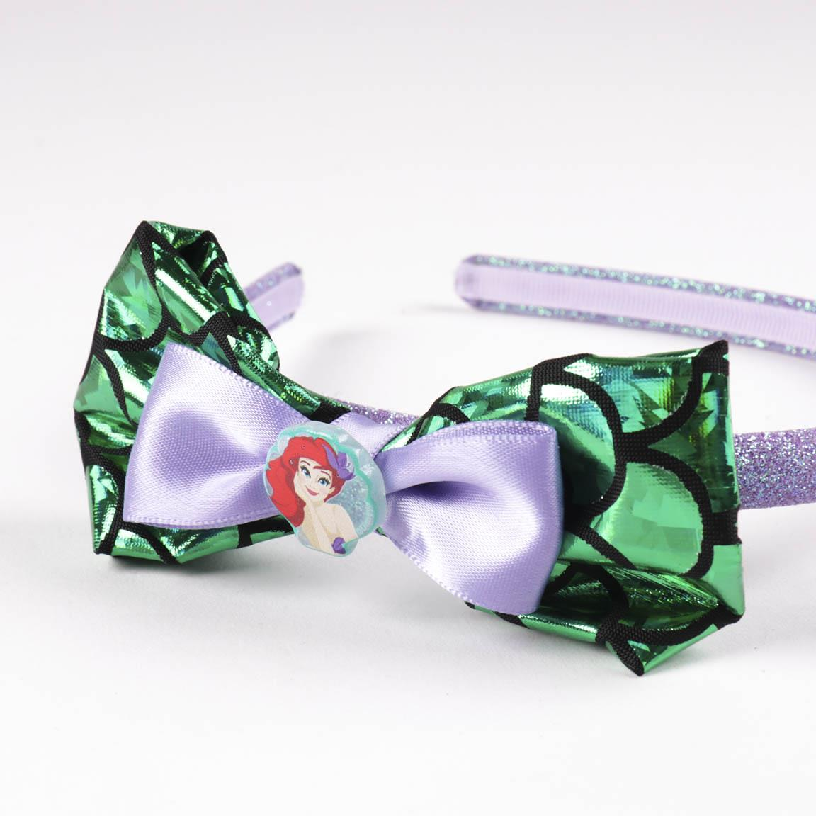 Set 2 Cerchietti la Sirenetta Ariel Principesse DISNEY Cerchietto con Fiocco Accessori Capelli - 2456
