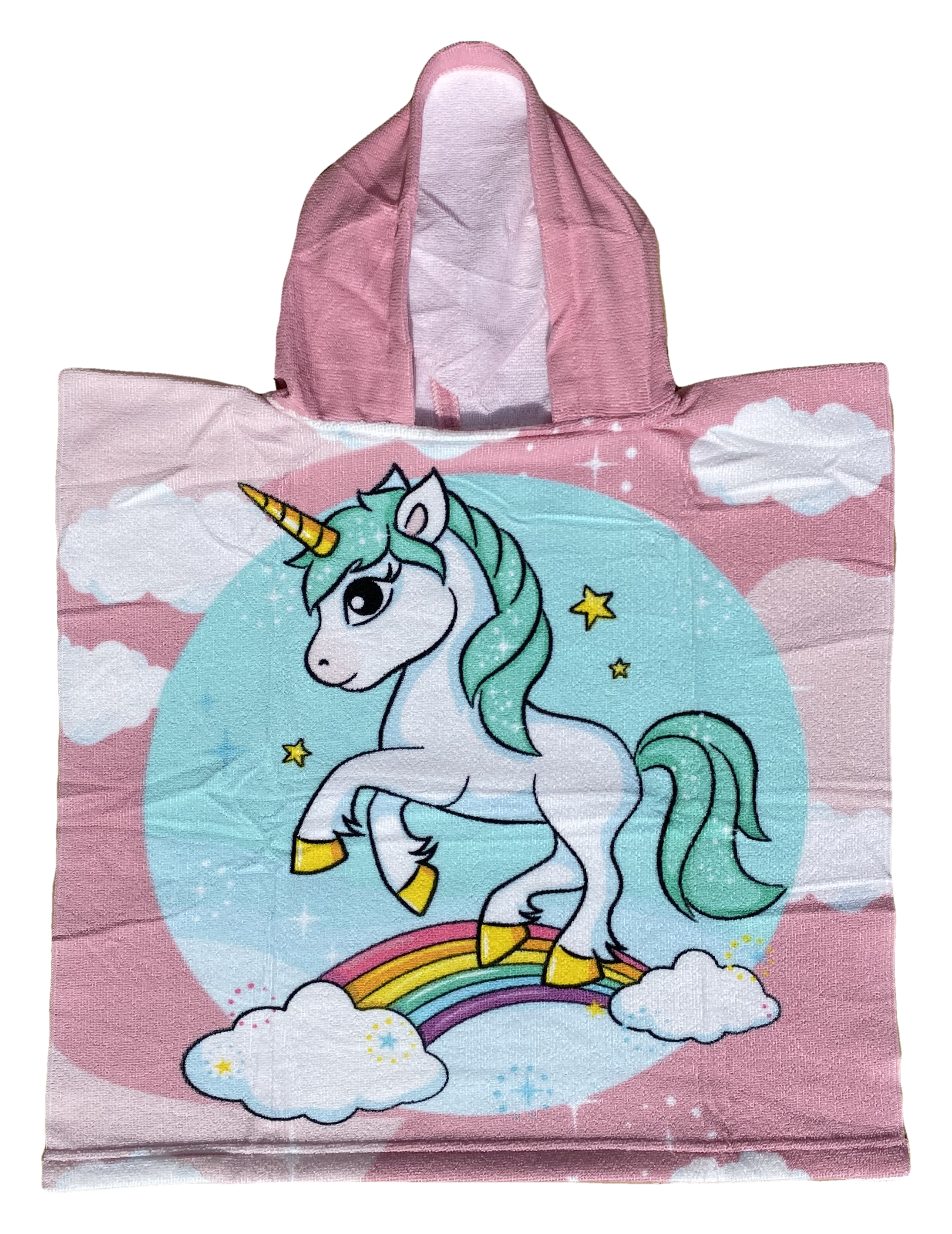 Poncho Mare Unicorno in Microcotone Cm. 100x50 100%pl - Vp132