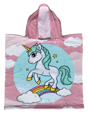 Poncho Mare Unicorno in Microcotone Cm. 100x50 100%pl - Vp132