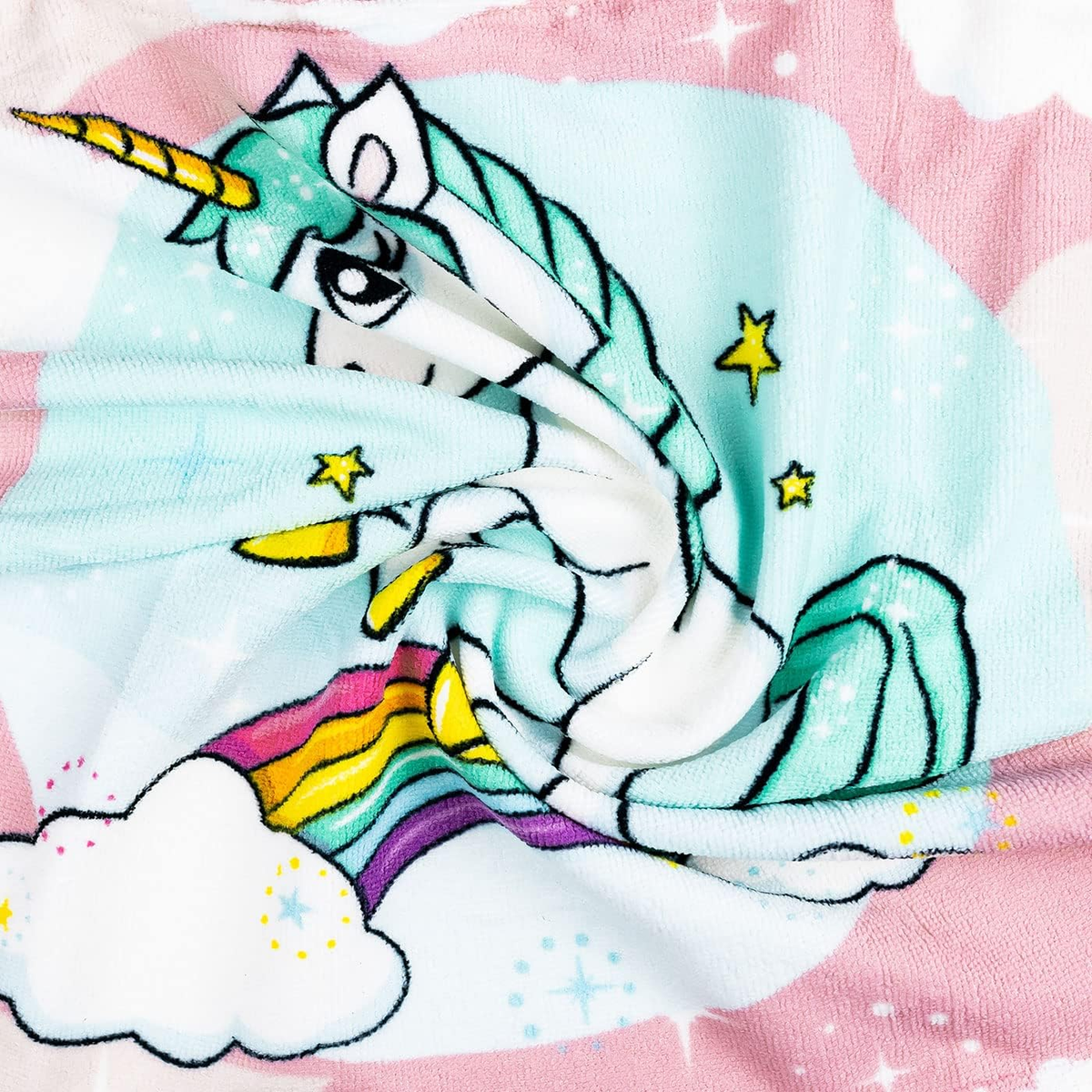 Poncho Mare Unicorno in Microcotone Cm. 100x50 100%pl - Vp132