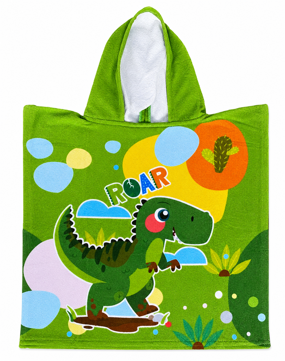 Poncho Mare Dinosauri in Microcotone Cm. 100x50 100%pl - Vp672