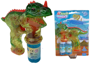 Pistola Sparabolle di Sapone Dinosauro con Luci e Suoni Gioco per Bambini - Wnt0008