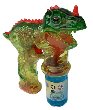 Pistola Sparabolle di Sapone Dinosauro con Luci e Suoni Gioco per Bambini - Wnt0008