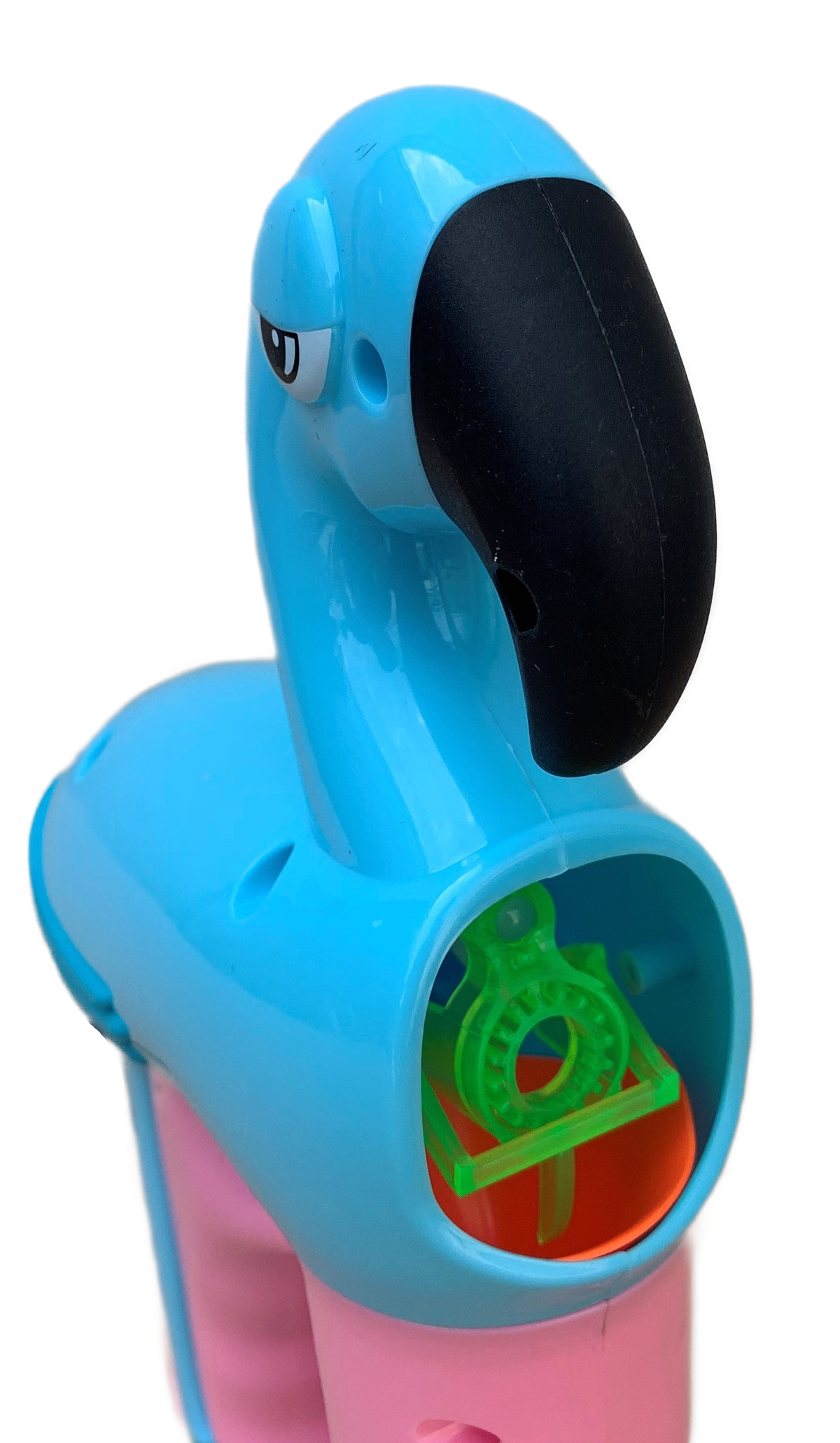 Pistola Sparabolle di Sapone Fenicottero Azzurro con Luci Gioco per Bambini - Wnt007