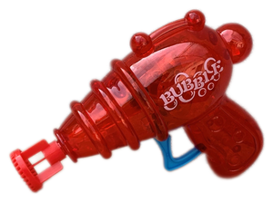 Pistola Sparabolle di Sapone Rossa a Frizione con Luci Gioco per Bambini - Wnt0003