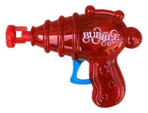 Pistola Sparabolle di Sapone Rossa a Frizione con Luci Gioco per Bambini - Wnt0003