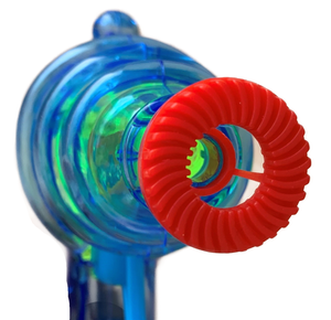 Pistola Sparabolle di Sapone Azzurra a Frizione con Luci Gioco per Bambini - Wnt0003