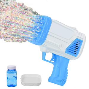 Pistola Sparabolle di Sapone a 36 Fori Azzurro Gioco per Bambini - Wnt0033
