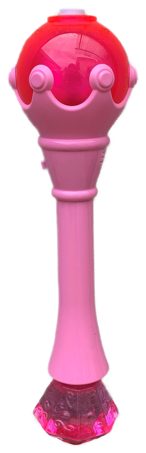 Scettro Sparabolle di Sapone Rosa con Luci e Suoni Gioco per Bambini - Wnt0032