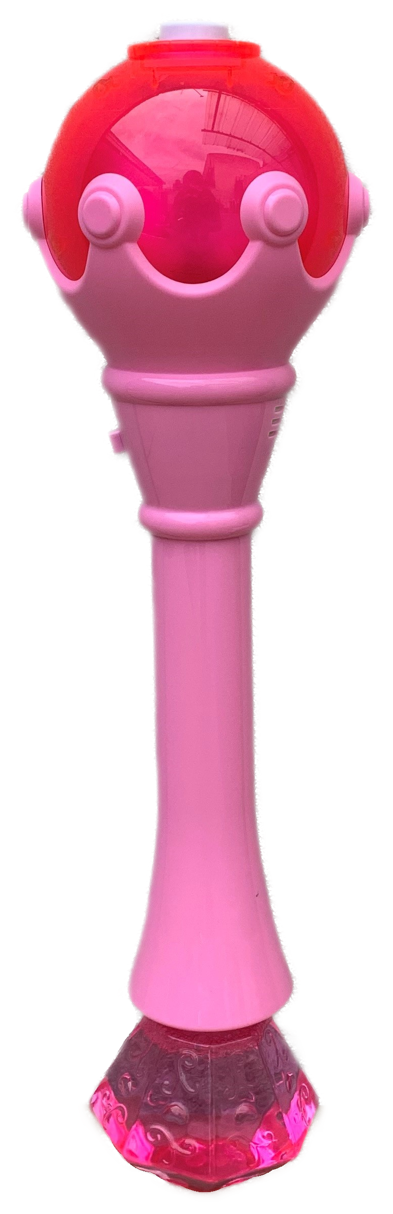 Scettro Sparabolle di Sapone Rosa con Luci e Suoni Gioco per Bambini - Wnt0032