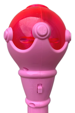 Scettro Sparabolle di Sapone Rosa con Luci e Suoni Gioco per Bambini - Wnt0032
