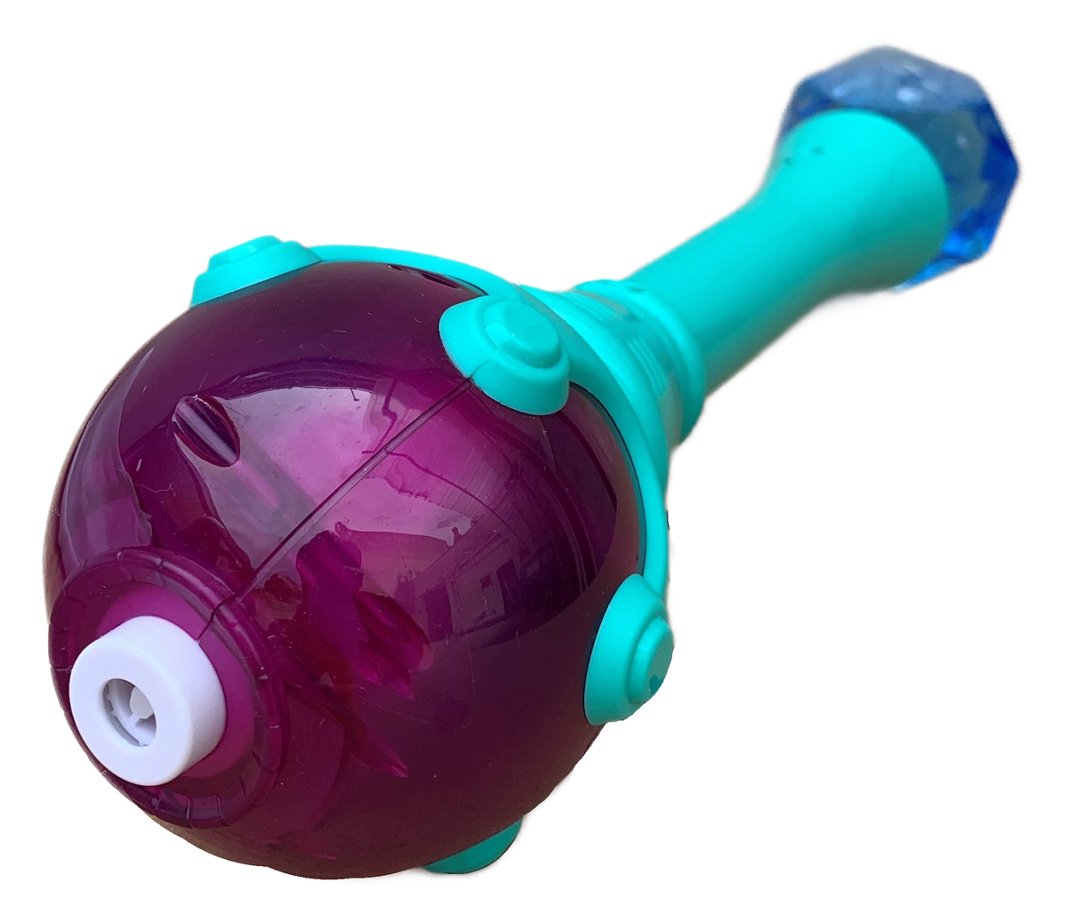 Scettro Sparabolle di Sapone Azzurro con Luci e Suoni Gioco per Bambini - Wnt0032