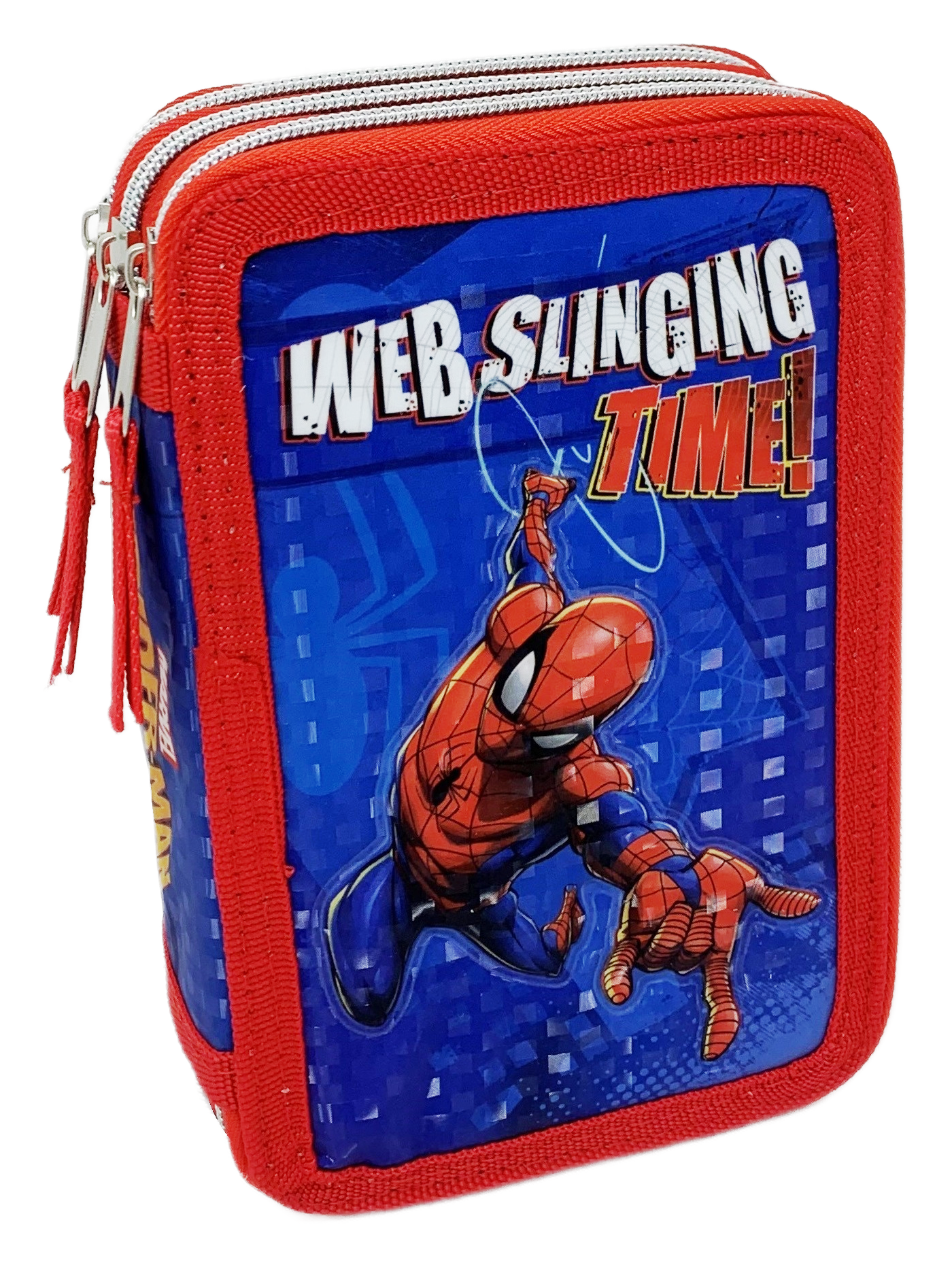 Astuccio Scuola 3d Spiderman MARVEL Multiscomparto 3 Zip Portacolori Pennarelli Giotto - Sp0832