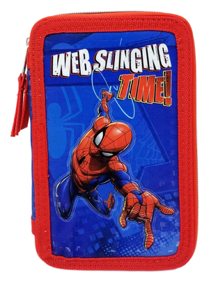 Astuccio Scuola 3d Spiderman MARVEL Multiscomparto 3 Zip Portacolori Pennarelli Giotto - Sp0832