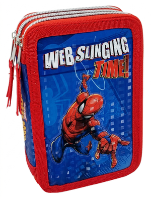 Astuccio Scuola 3d Spiderman MARVEL Multiscomparto 3 Zip Portacolori Pennarelli Giotto - Sp0832