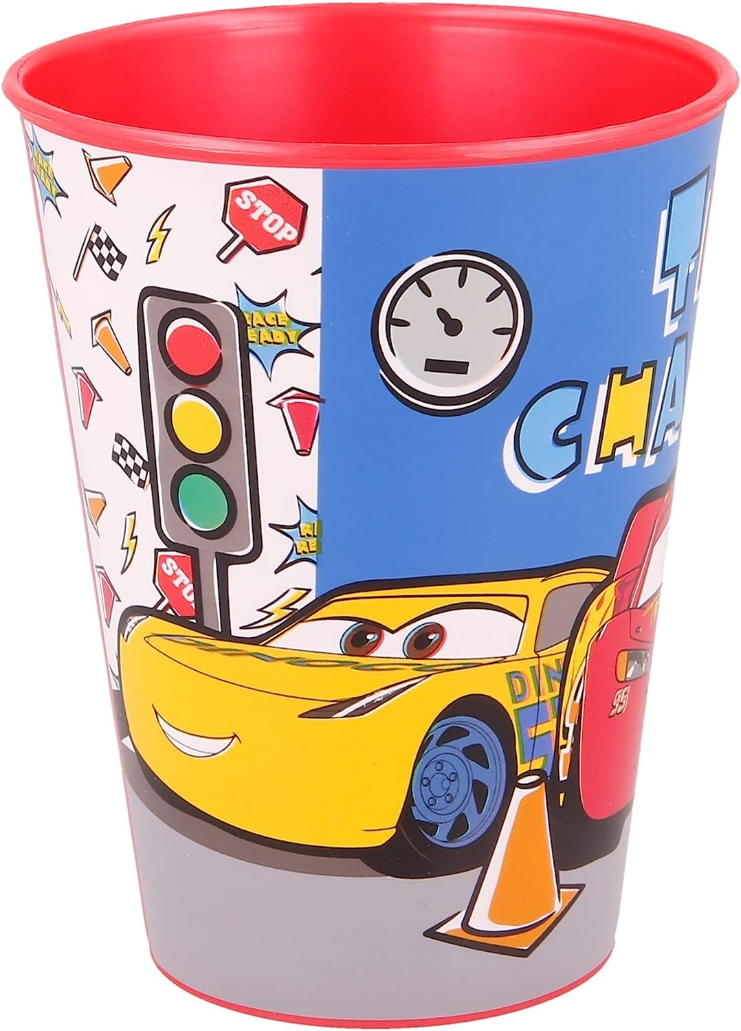 Bicchiere Cars DISNEY Saetta Mcqueen Plastica Ml.260 Cm. 10x7,5 - 51507