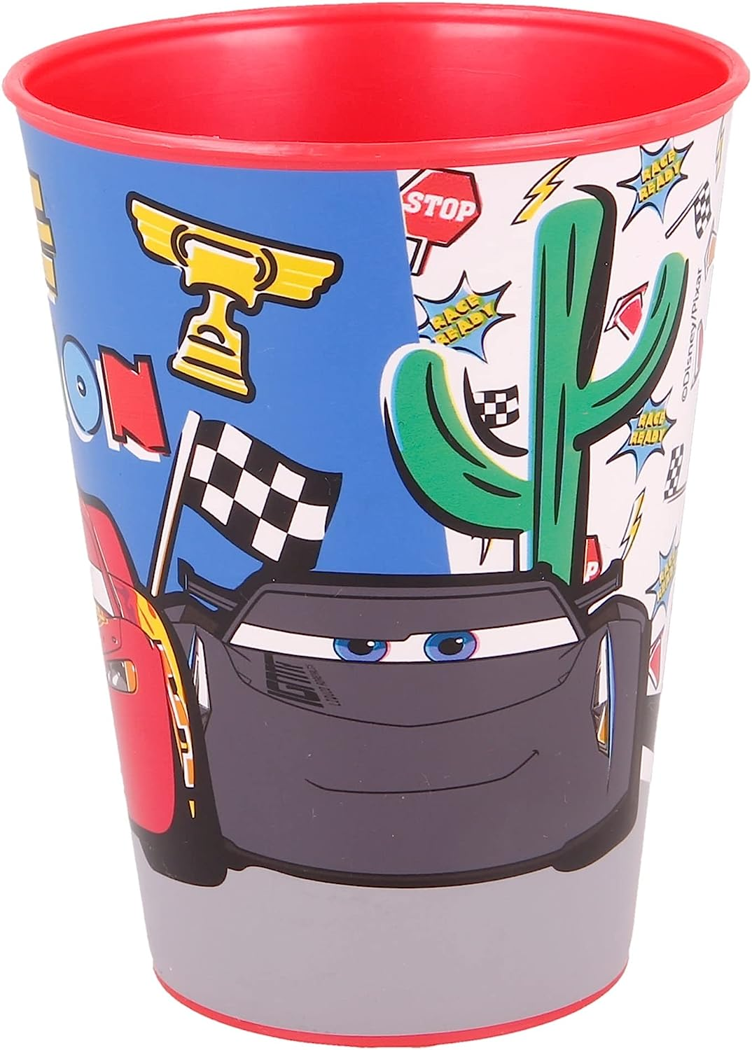 Bicchiere Cars DISNEY Saetta Mcqueen Plastica Ml.260 Cm. 10x7,5 - 51507