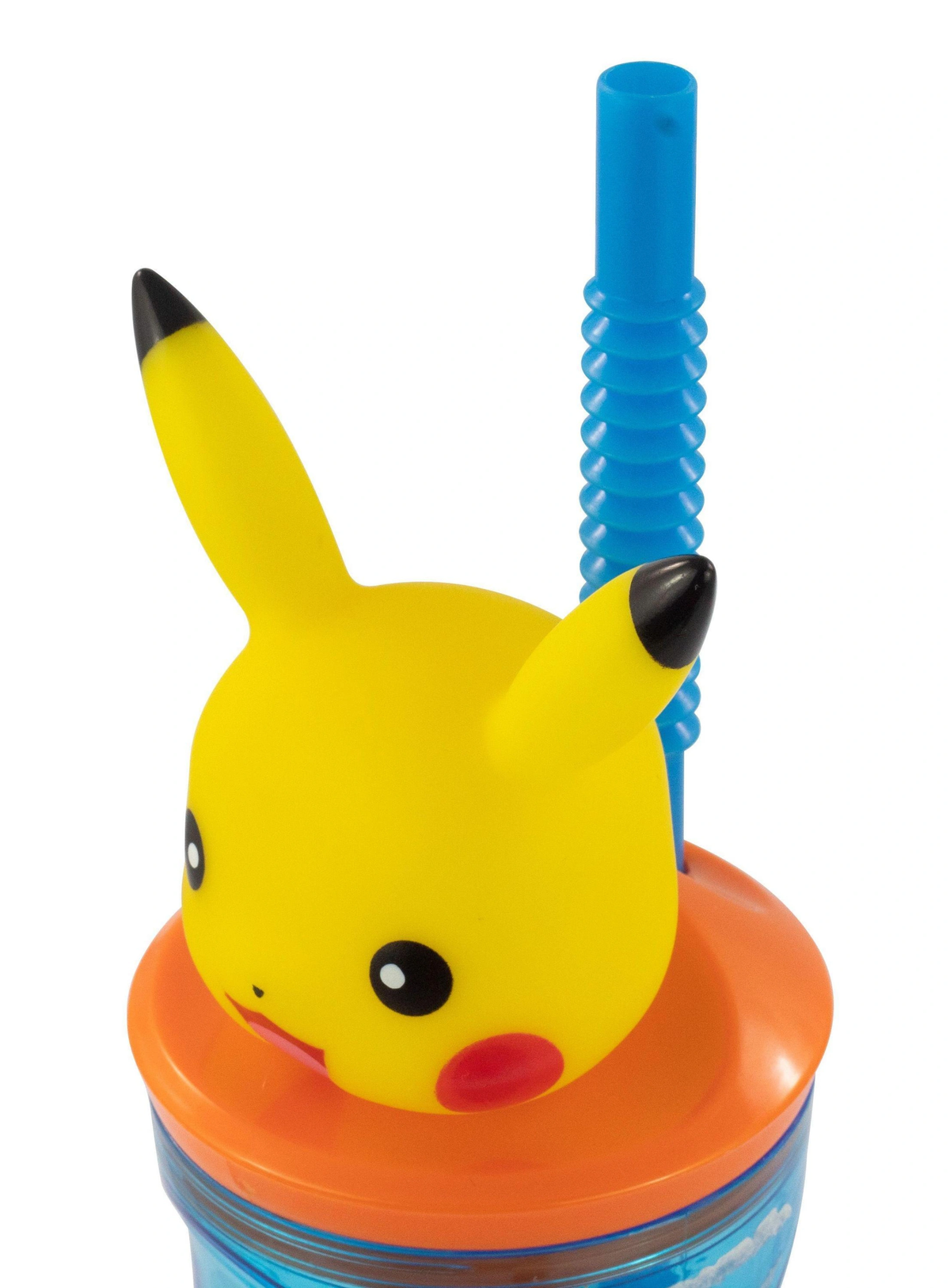 Bicchiere con Cannuccia Pikachu Pokemon Personaggio 3d Bpa Free 360 Ml - 08066