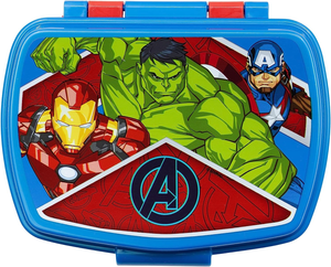 Set Borraccia e Portamerenda Avengers MARVEL 2 Pezzi in Plastica Riutilizzabile Bpa Free