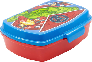 Set Bicchiere con Cannuccia e Portamerenda Avengers MARVEL 2 Pezzi in Plastica Riutilizzabile Bpa Free