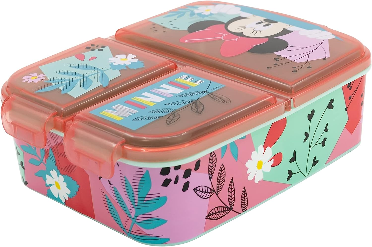 Set Borraccia in Alluminio e Portamerenda Multiscomparto Minnie DISNEY 2 Pezzi Bpa Free