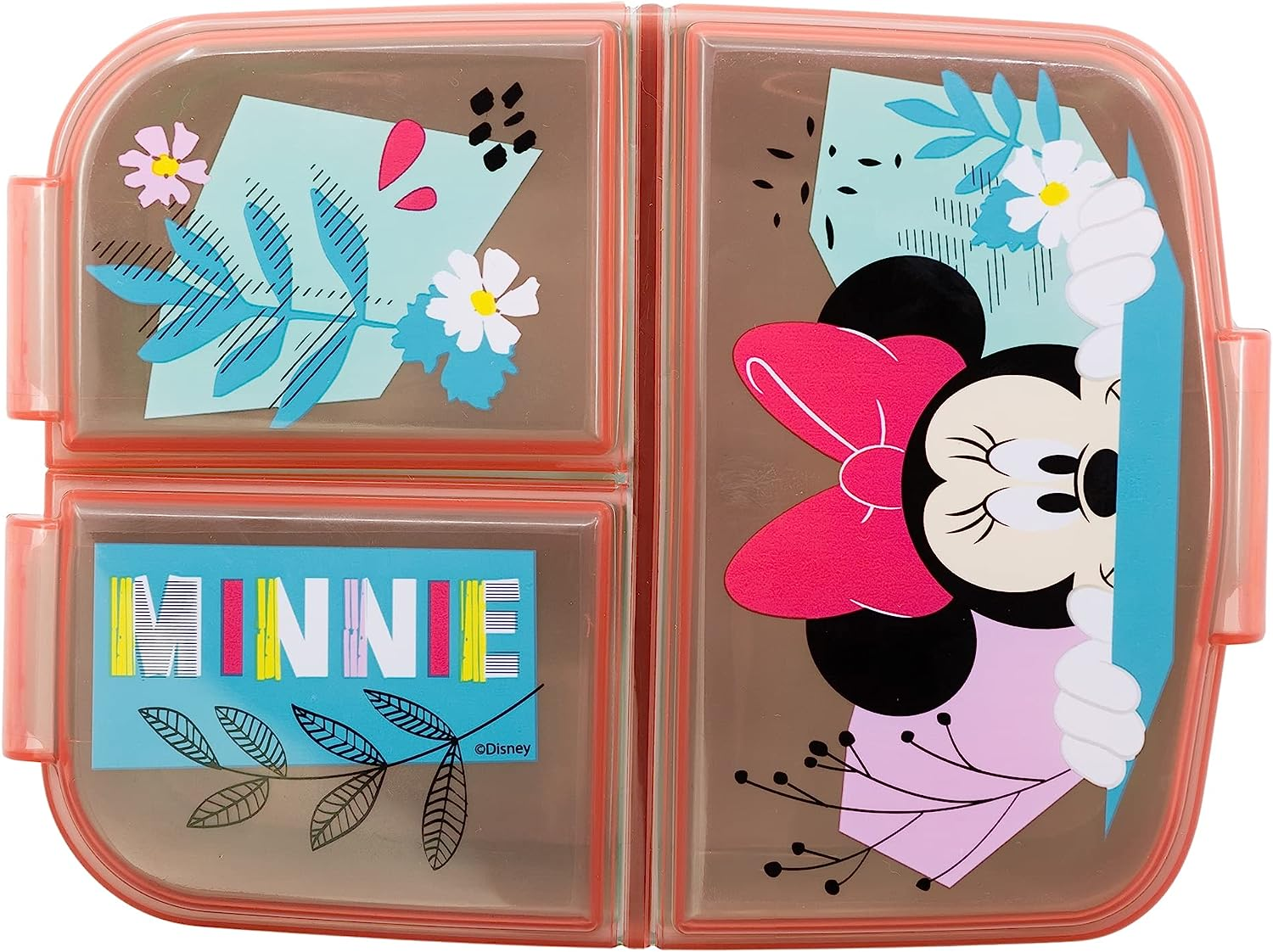 Set Borraccia in Alluminio e Portamerenda Multiscomparto Minnie DISNEY 2 Pezzi Bpa Free