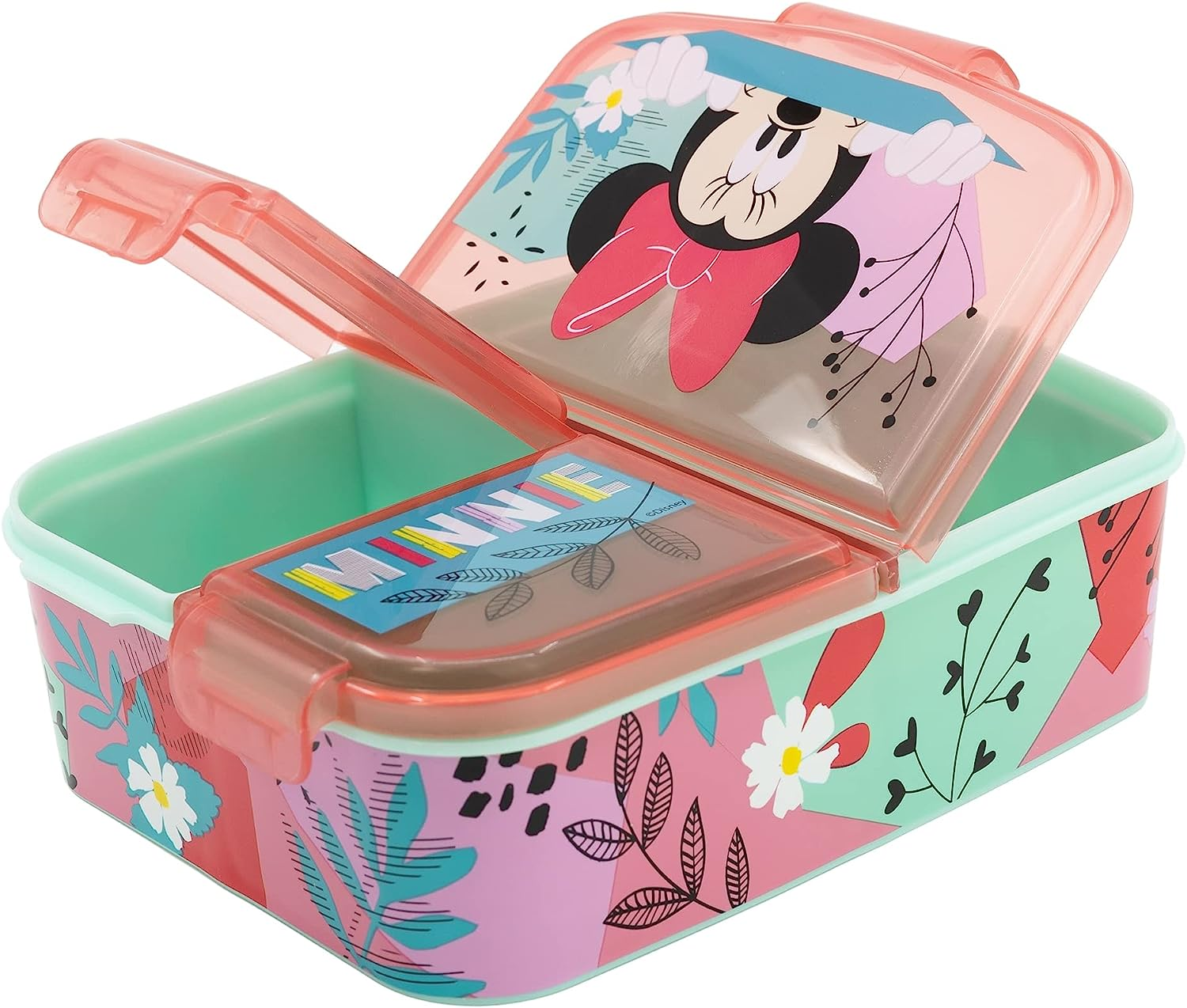 Set Borraccia in Alluminio e Portamerenda Multiscomparto Minnie DISNEY 2 Pezzi Bpa Free