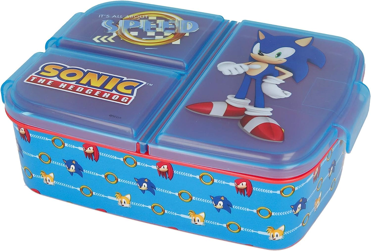 Portamerenda Multiscomparto Sonic Porta Pranzo Scuola Tempo Libero - 40520