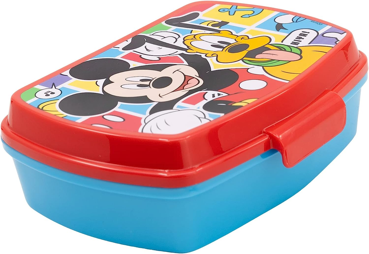 Set Borraccia e Portamerenda Topolino DISNEY 2 Pezzi in Plastica Riutilizzabile Bpa Free