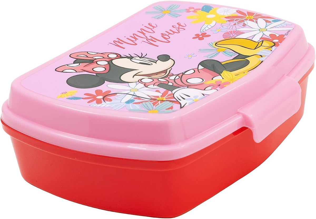 Set Bicchiere con Cannuccia e Portamerenda Minnie DISNEY 2 Pezzi in Plastica Riutilizzabile Bpa Free