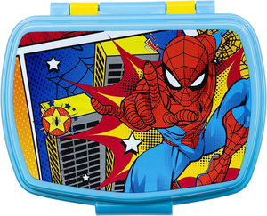 Set Bicchiere con Cannuccia e Portamerenda Spiderman MARVEL 2 Pezzi in Plastica Riutilizzabile Bpa Free