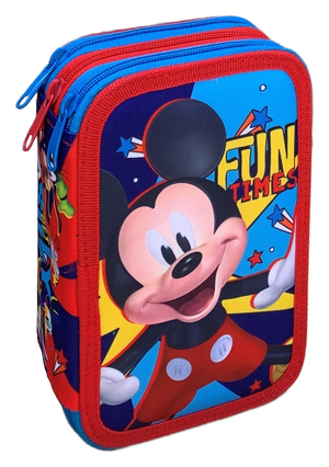 Astuccio Scuola Topolino DISNEY Multiscomparto 3 Zip Portacolori Giotto - 1004e2211
