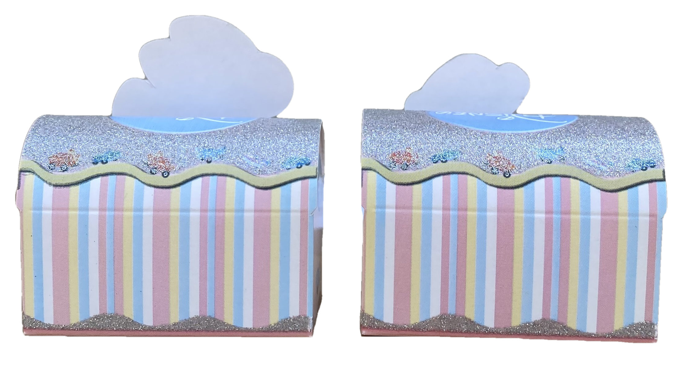 Bomboniera Astuccio Baule Minnie Paperina Baby DISNEY Scatolina Portaconfetti Kit 10 Pezzi Senza Confetti