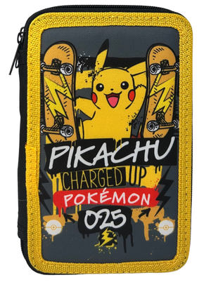 Astuccio Scuola Pikachu Pokémon Multiscomparto 3 Zip Portacolori Giotto - 1004e2264