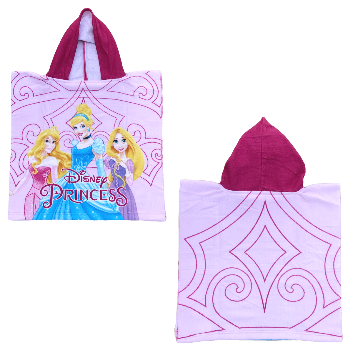 Poncho Mare Principesse DISNEY in Microcotone Cm. 100x50 100%pl - 2023pri009