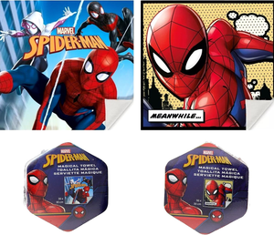 Set Tovagliette 2 Pezzi Spiderman MARVEL Asciugamano Magiche in Tessuto Cm. 30x30 - Mv15744