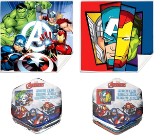 Set Tovagliette 2 Pezzi Avengers MARVEL Asciugamano Magiche in Tessuto Cm. 30x30 - Mv15744
