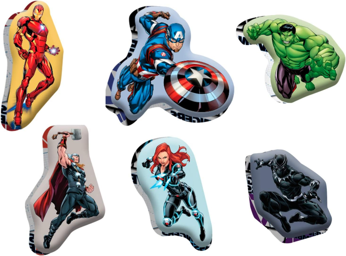 Cuscino Avengers MARVEL + 6 Mini Cuscini 40 X 40 CM Cuscino per Bambini Cameretta - Mv15847