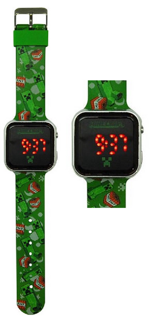 Orologio a LED Minecraft da Polso Digitale - Min4129