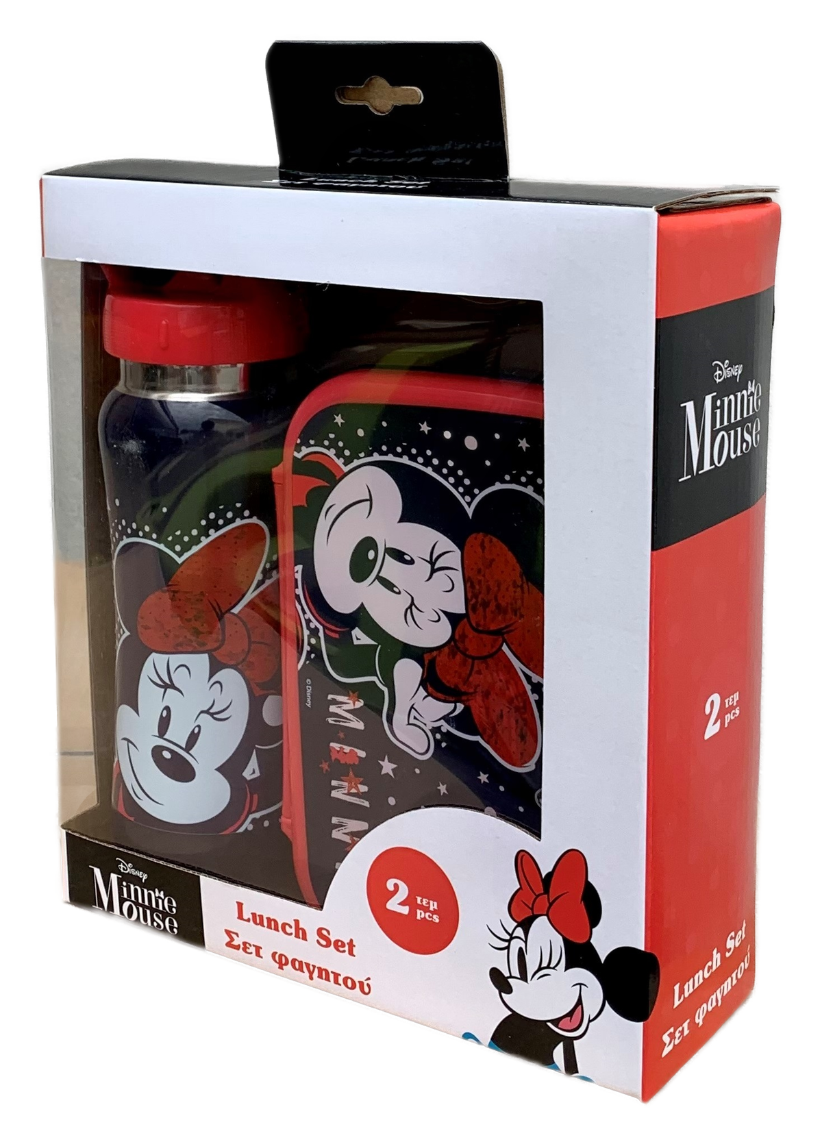Set Minnie DISNEY Borraccia in Alluminio + Portamerenda in Confezione - 35362