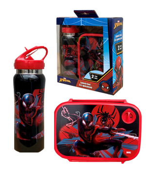 Set Spiderman MARVEL Borraccia in Alluminio + Portamerenda in Confezione - 35363