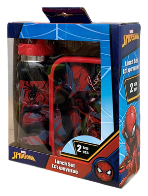 Set Spiderman MARVEL Borraccia in Alluminio + Portamerenda in Confezione - 35363