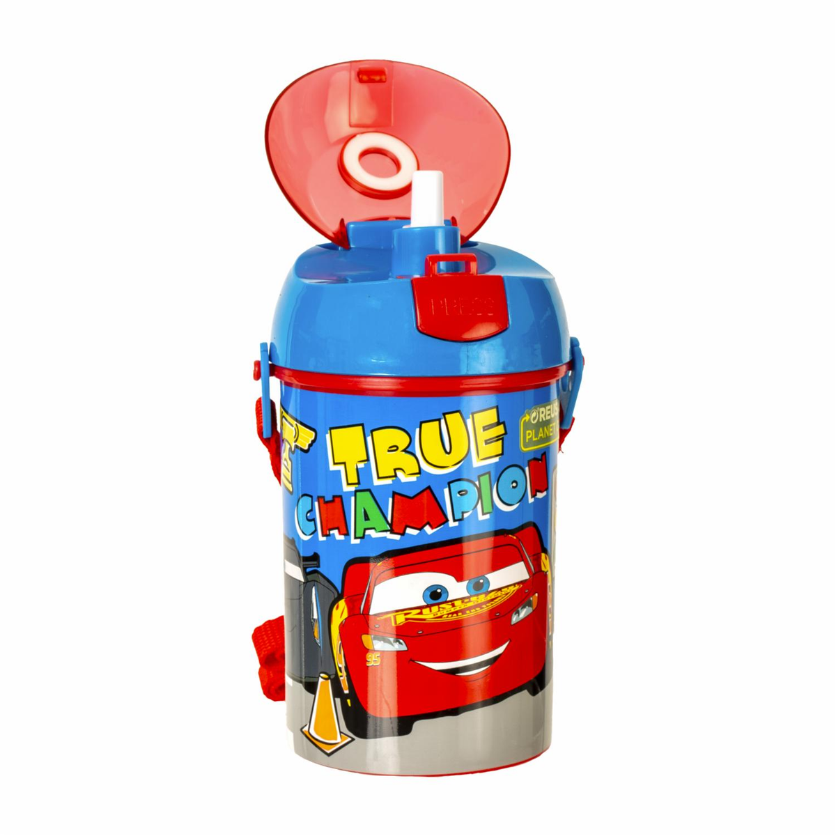 Borraccia Pop-Up Cars DISNEY Bottiglia in Plastica Riutilizzabile con Tracolla 450 Ml - St51569