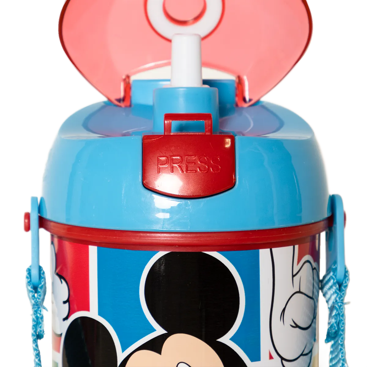 Borraccia Pop-Up Topolino DISNEY Bottiglia in Plastica Riutilizzabile con Tracolla 450 Ml - St74369