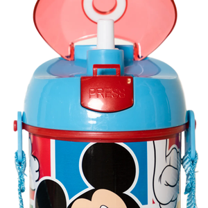 Borraccia Pop-Up Topolino DISNEY Bottiglia in Plastica Riutilizzabile con Tracolla 450 Ml - St74369