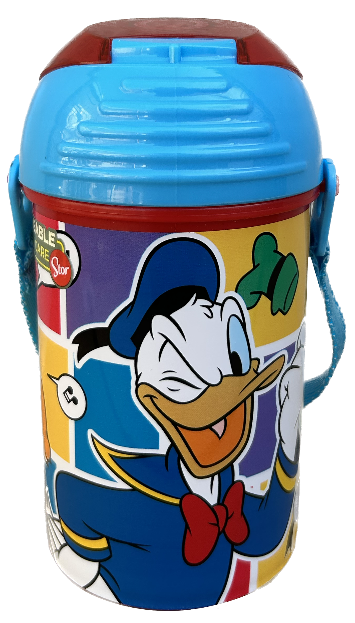 Borraccia Pop-Up Topolino DISNEY Bottiglia in Plastica Riutilizzabile con Tracolla 450 Ml - St74369