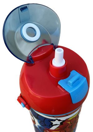 Borraccia Pop-Up Spiderman MARVEL Bottiglia in Plastica Riutilizzabile con Tracolla 450 Ml - St74769