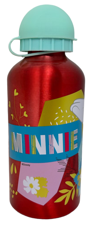 Set Borraccia in Alluminio e Portamerenda con Posate Minnie DISNEY 2 Pezzi Bpa Free