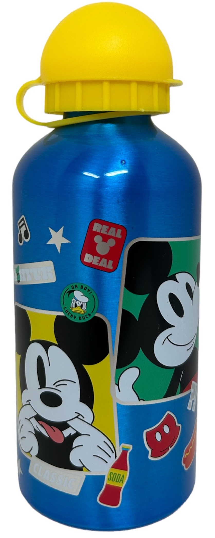 Set Borraccia in Alluminio e Portamerenda Multiscomparto Topolino DISNEY 2 Pezzi Bpa Free