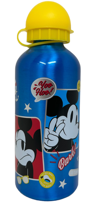 Set Borraccia in Alluminio e Portamerenda con Posate Topolino DISNEY 2 Pezzi Bpa Free